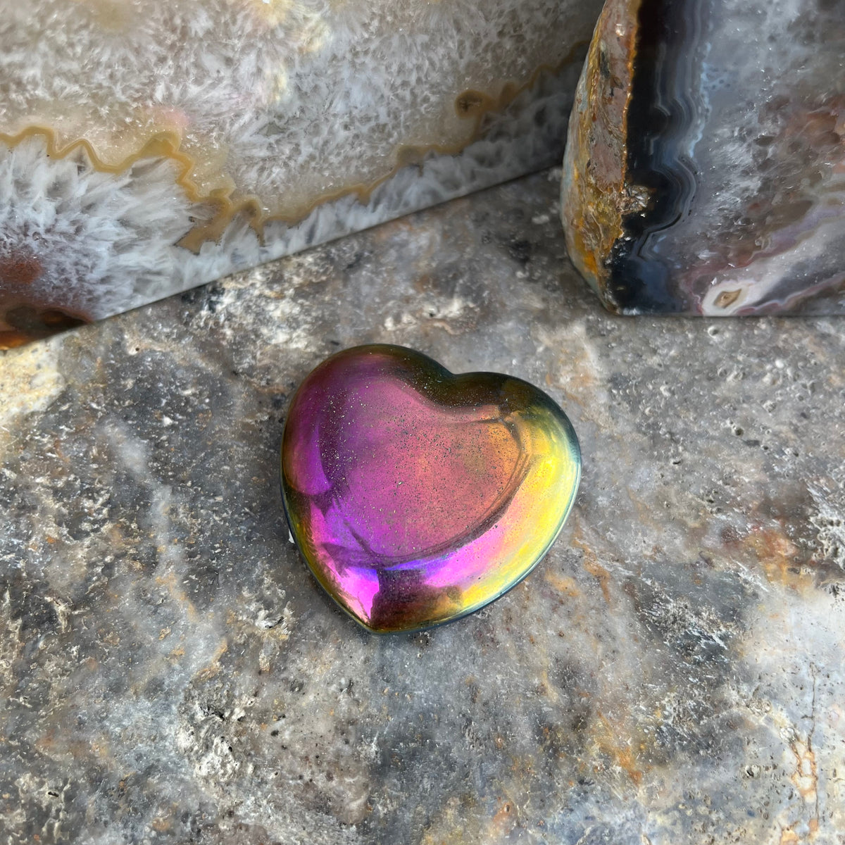 Hematite Crystal Heart