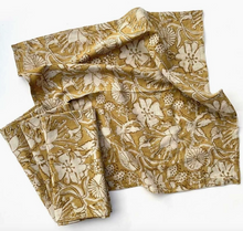Hand Dyed Napkin - Hope (Gold/Yellow Floral)