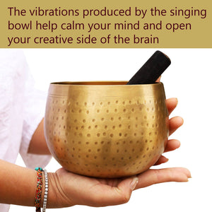 Tibetan Gong Meditation Singing Bowl Complete Set: Medium