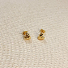 Dainty Gold Heart Stud Earrings