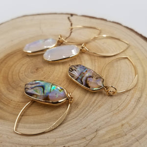 Natural Abalone Shell Earrings