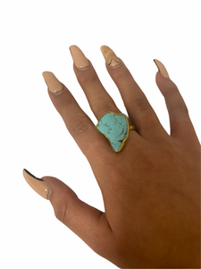 Soldered Turquoise Fashion Ring