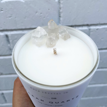 Clear Quartz Crystal Candle 