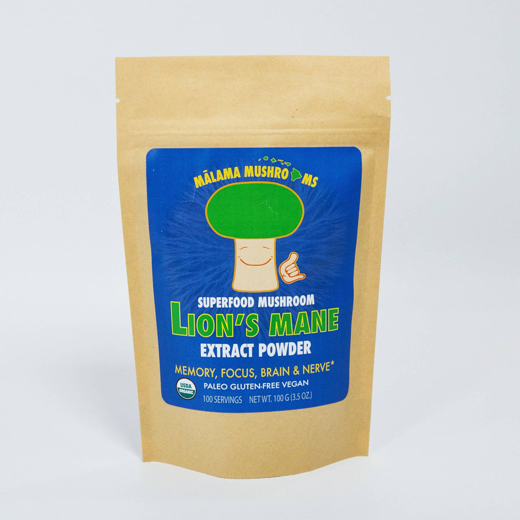 Lions Mane Superfood Mushroom Powder Extract - 3.5 oz (100 Grams)