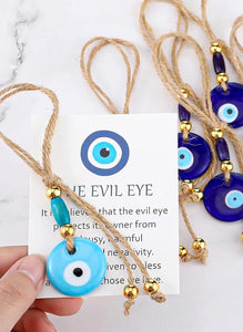 Evil Eye Hanging Charm - Light Blue