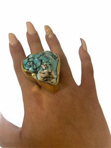 Soldered Turquoise Fashion Ring