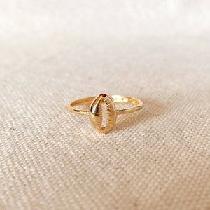 Gold Cowrie Shell Ring