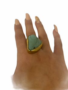 Soldered Turquoise Fashion Ring