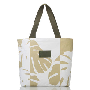 Aloha Collection Monstera Shade Day Tripper Tote Bag Sand