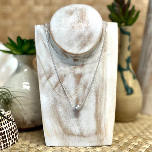 Driftwood Dreams - Sterling Silver Floating Pearl Necklace