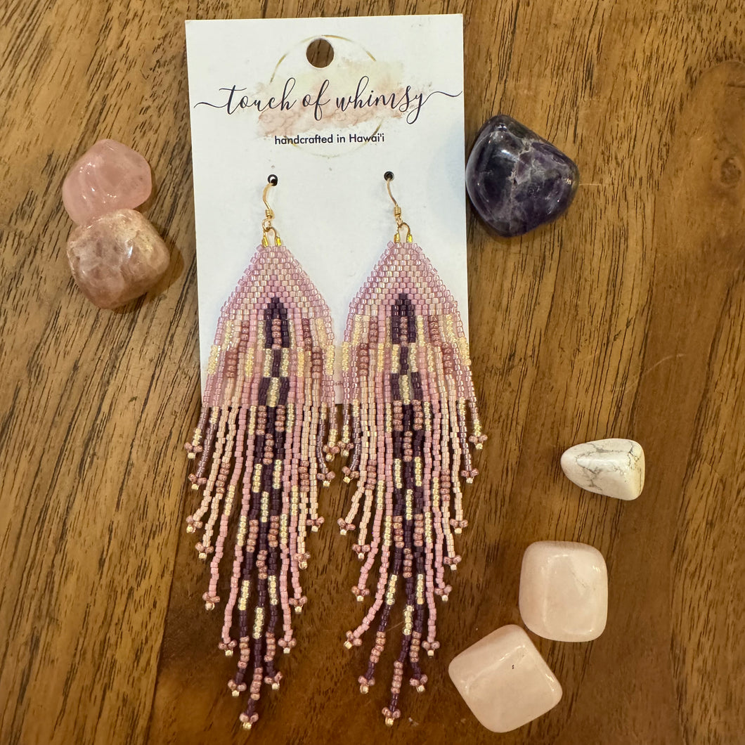 Touch of Whimsy - Lilac and pink statement earrings