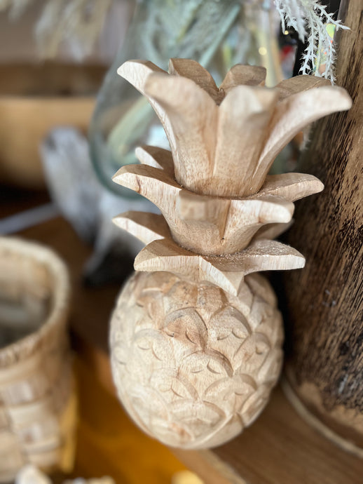 Tan Wooden Pineapple