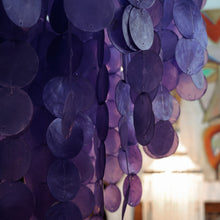 Short Purple Capiz Chandelier