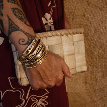 Woven Lauhala Zipper Clutch