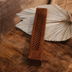 Wooden Incense Box - Moon and Star