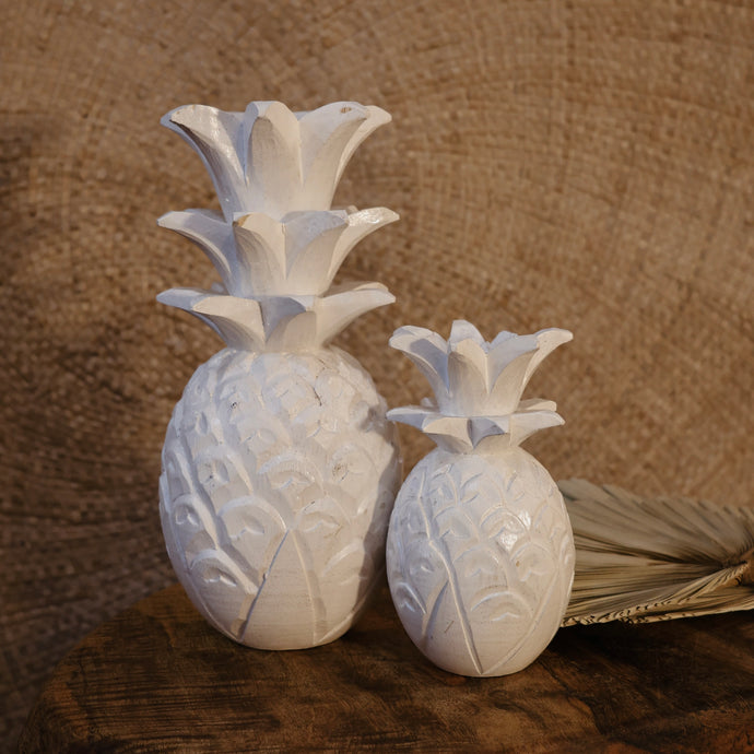 White Wooden Pineapple