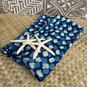 Hand Dyed Napkin - Blue Dots