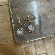 Beach Girl Jewels - Keshi Pearl Huggie Hoop Earrings GF