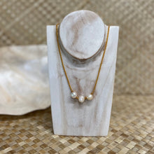 Beach Girl Jewels - 3 Pearl Woven Necklace