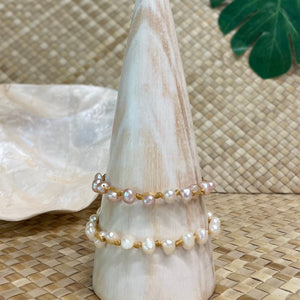 Beach Girl Jewels - Multi Pearl Woven Bracelet
