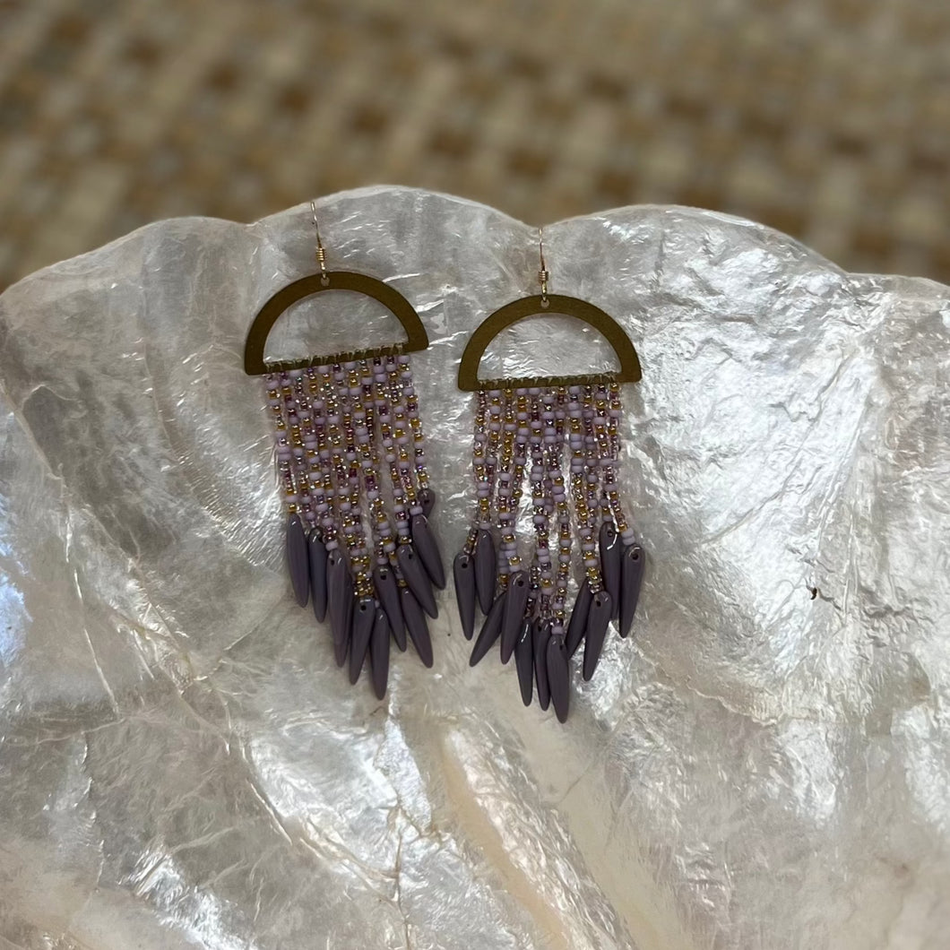 Touch of Whimsy - Purple Spike Earrings