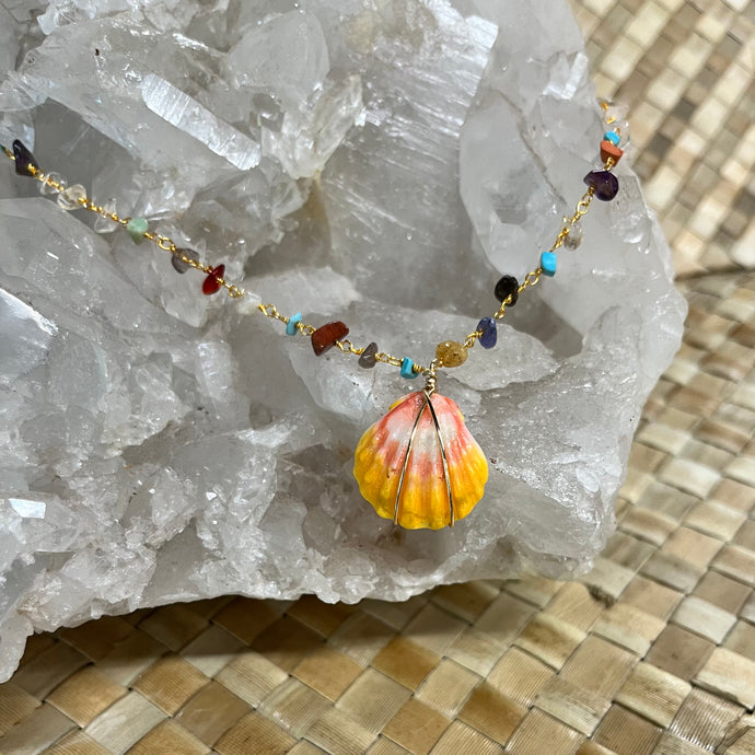 Flattery designs- Sunrise gem stone necklace