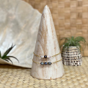 Driftwood dreams- Cone Shell & Peal Bracelet