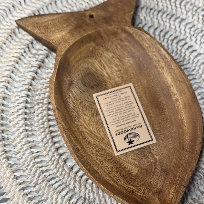 Hardwoods Fish Natural Wood Tray