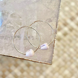 Driftwood Dreams - Ines Cone Shell Hoops