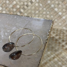 Driftwood Dreams - Thin Cowrie Shell Hoops