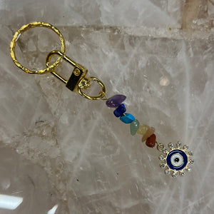 Evil Eye Crystal Keychain