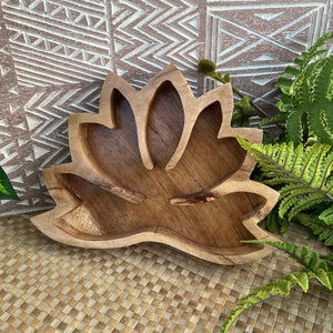 Wood Lotus Decor Bowl