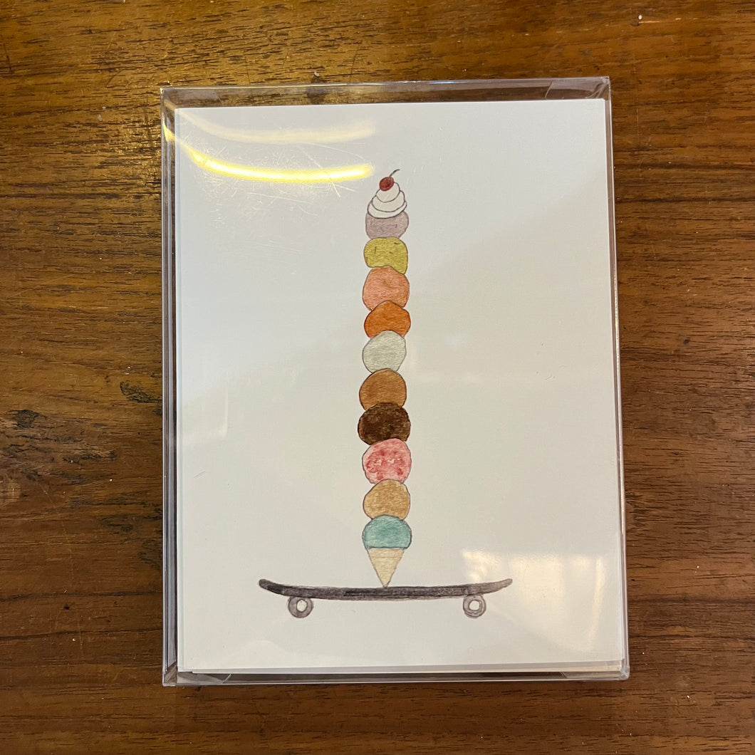 Holly's Art- Ice Cream Sundae Skateboard Card 8-Pack