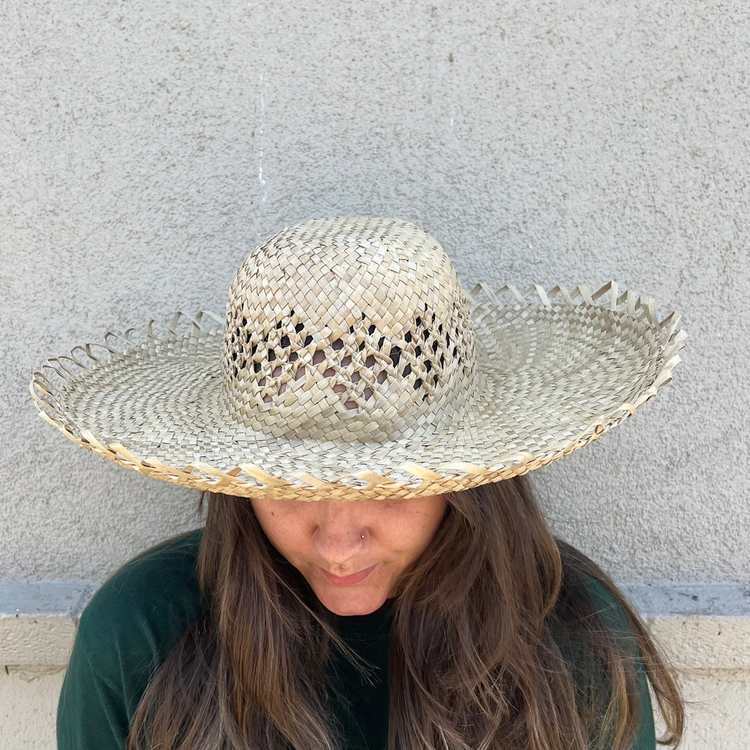 Tahitian Handwoven Big Brim Papale