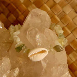 Jornada Jade Freshwater Pearls Seashell Bracelet