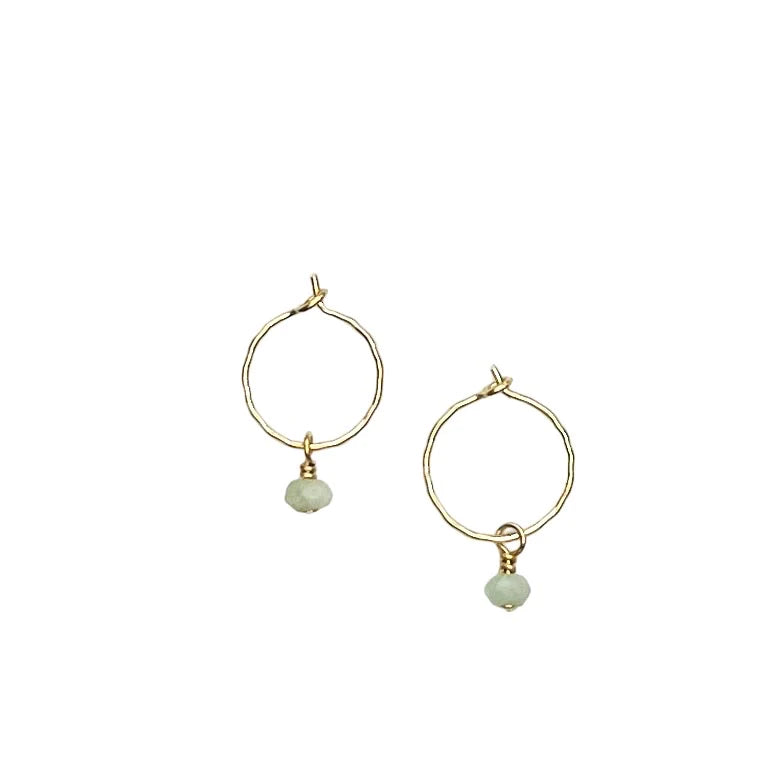 Noelani Hawaii Jewelry - Itsy Bitsy Peruvial Opal Hoop Earrings