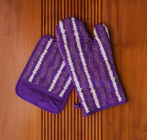 Lahaʻole - Pikake Lei Mit & Hot Pad Set (PURPLE)