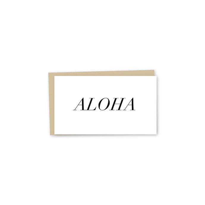 Block Aloha Letterpress Mini Card