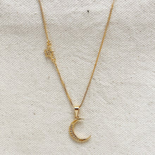 Gold Moon and Star Necklace