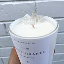 Clear Quartz Crystal Candle 