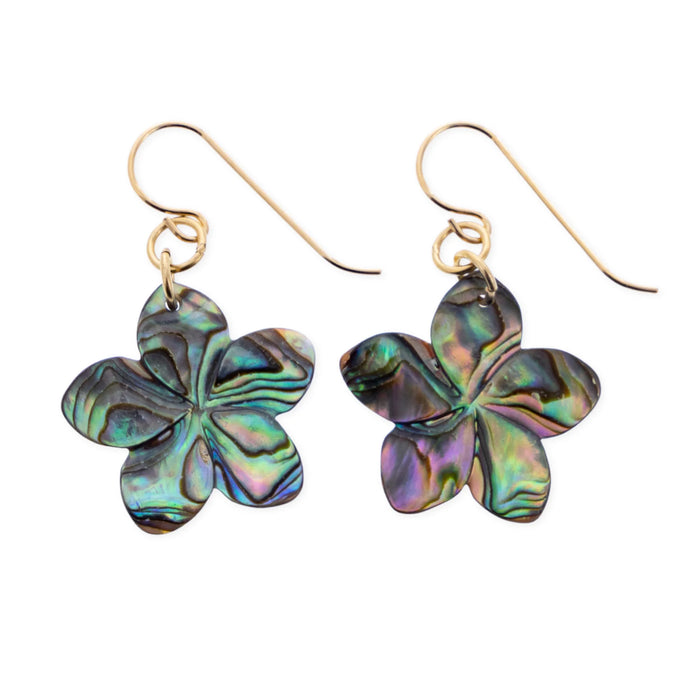 21 Degree North- Pua Melia Flower Earrings - Abalone