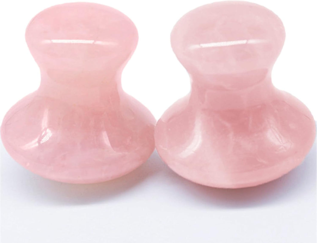 Rollerstone Mushroom Gua Sha - Rose Quartz