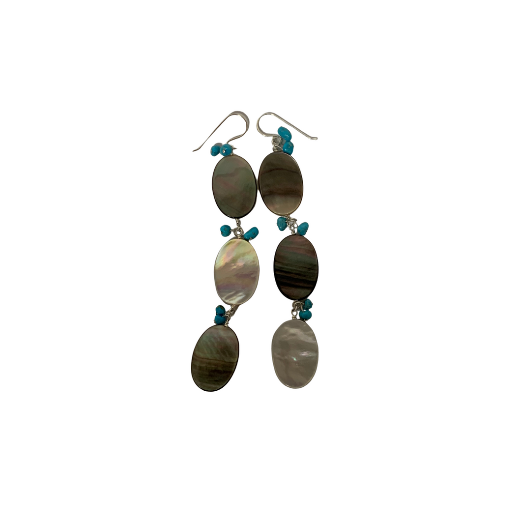 Shell Turquoise Dangles