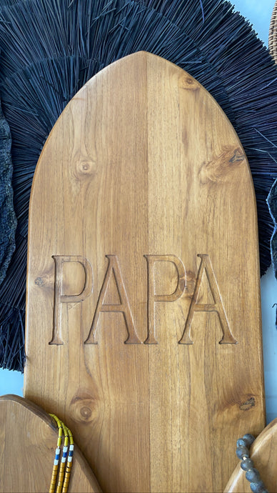 Teak Etched Alaia Surfboard - PAPA