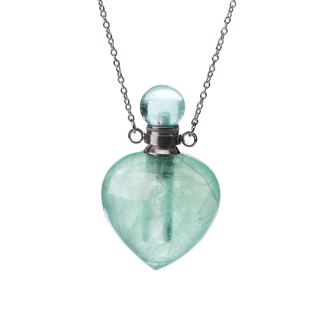 Crystal Aromatherapy Necklace - Fluroite