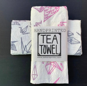 Asham Prints Tea Towels - Aloha Crane