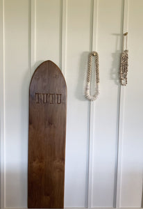 Teak Etched Alaia Surfboard - TUTU