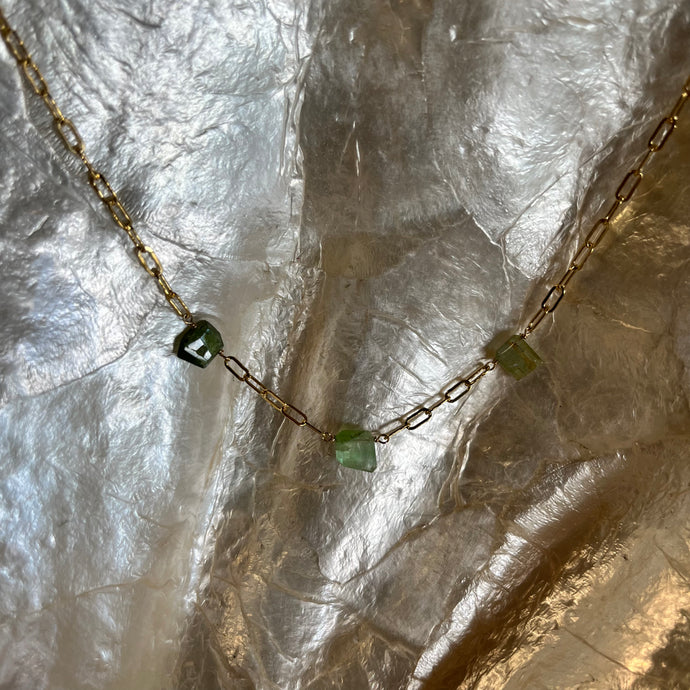 Beach Girl Jewels - Tourmaline Link Chain Necklace