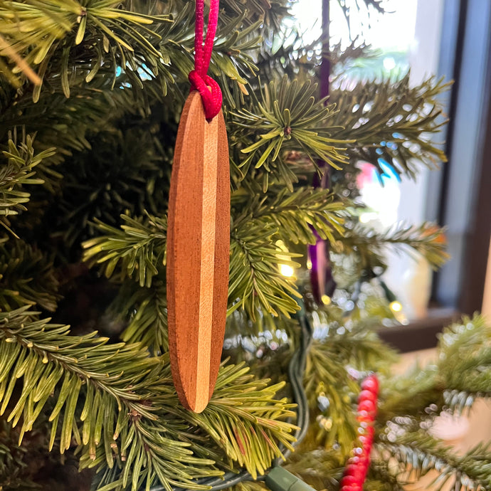 Keli Designs - Koa Wood Small Surfboard Ornament