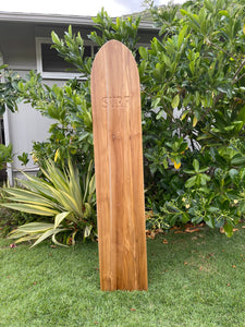 Teak Etched Alaia Surfboard - SURF